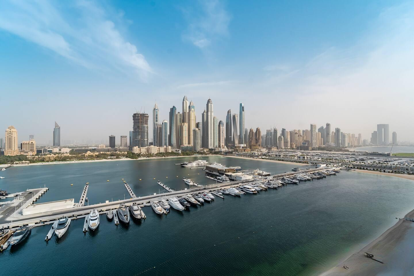 Cloudy blue sky over urban structure