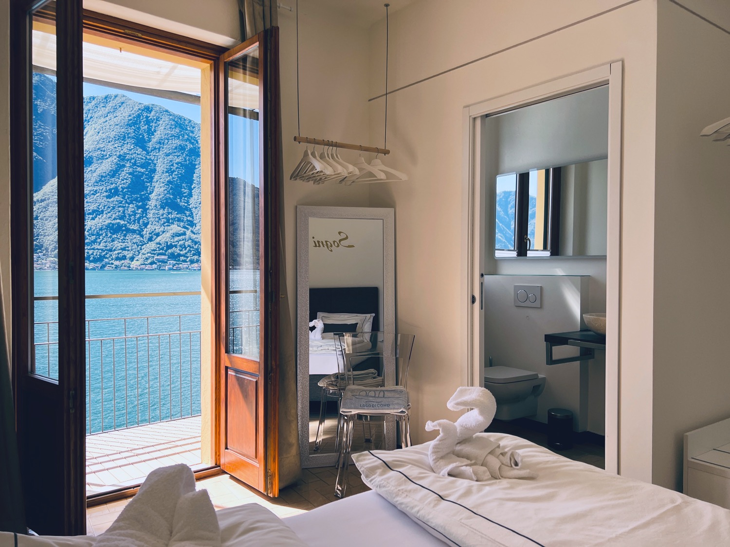 Bedroom interior with window and portal