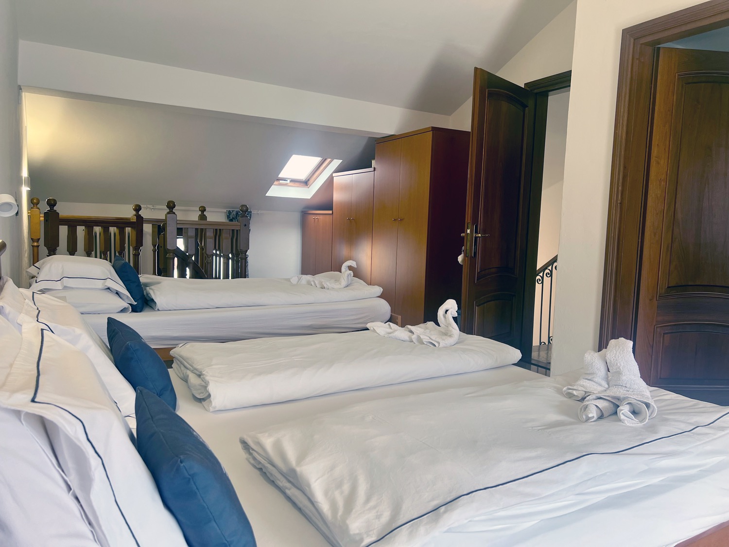 Wooden bedroom interior structure