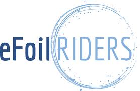 Two efoil riders on a lake