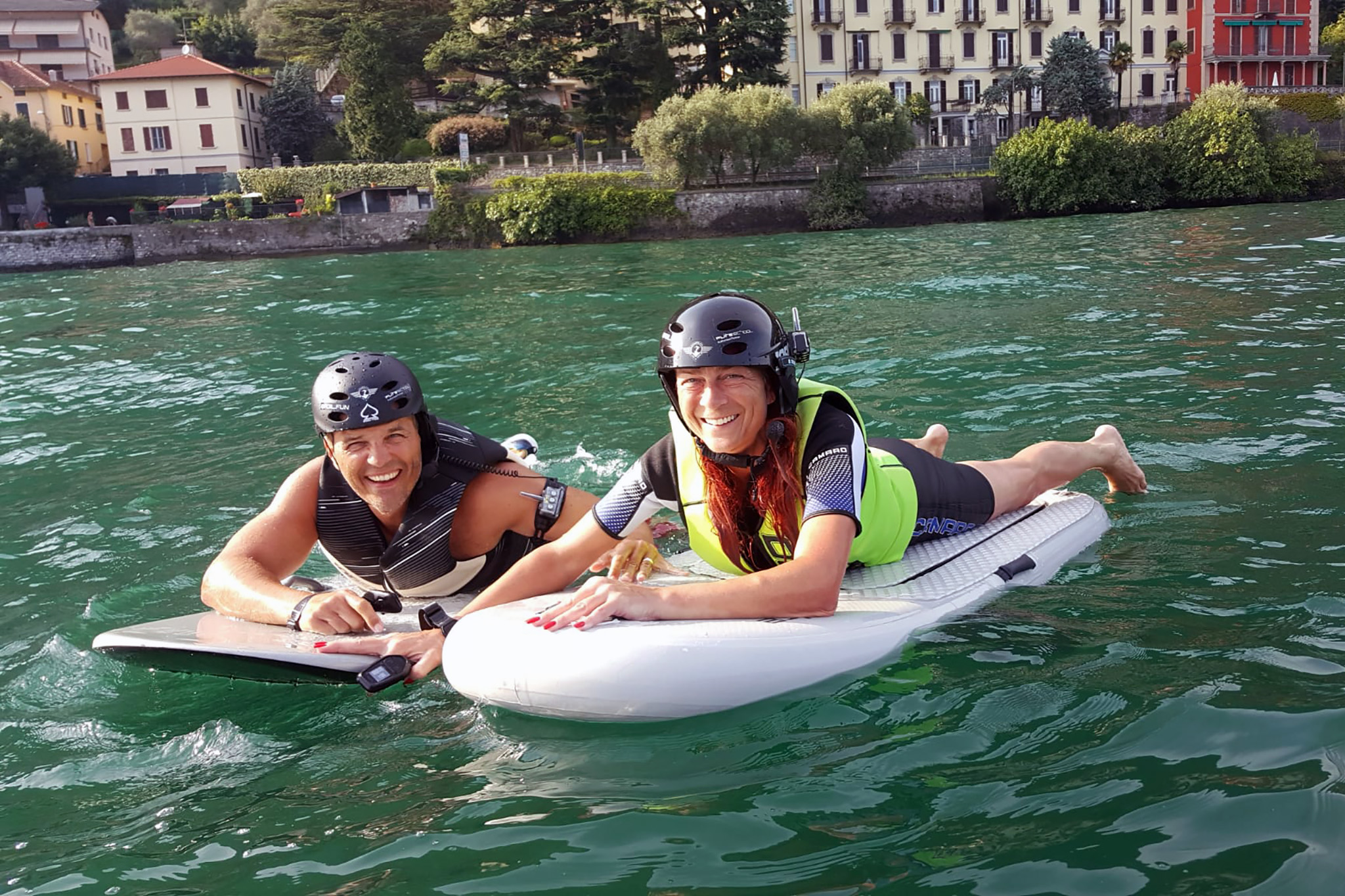 People enjoy sports on water