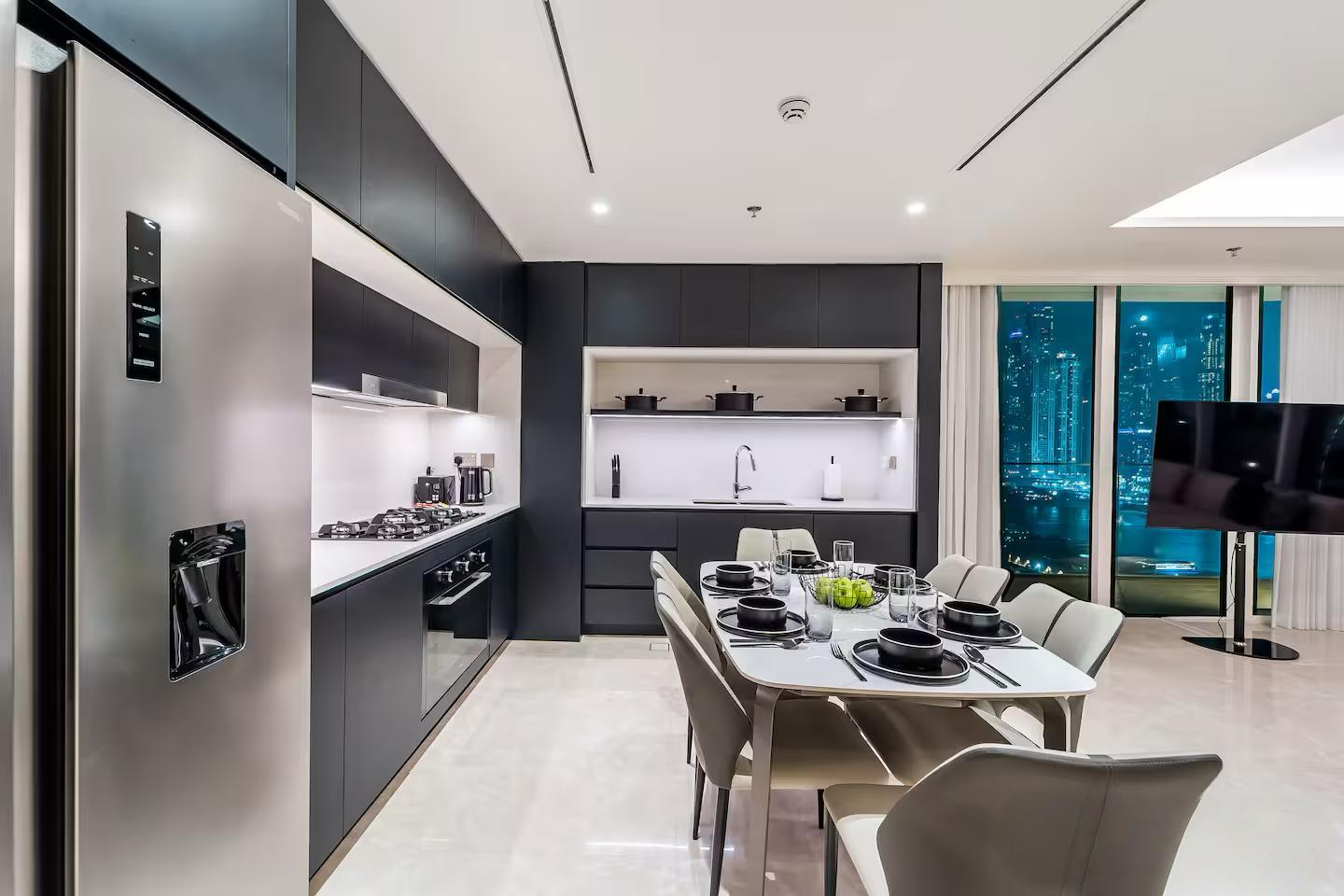 Furniture with a wooden structure