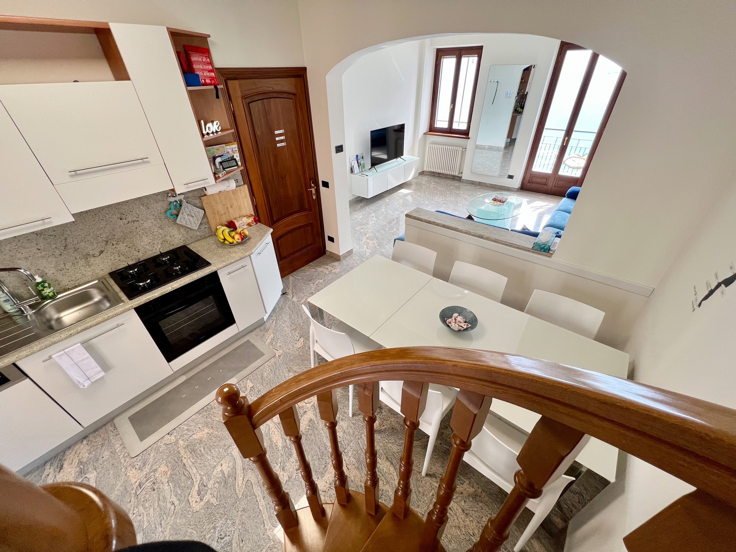 Wooden door connects to processing machine