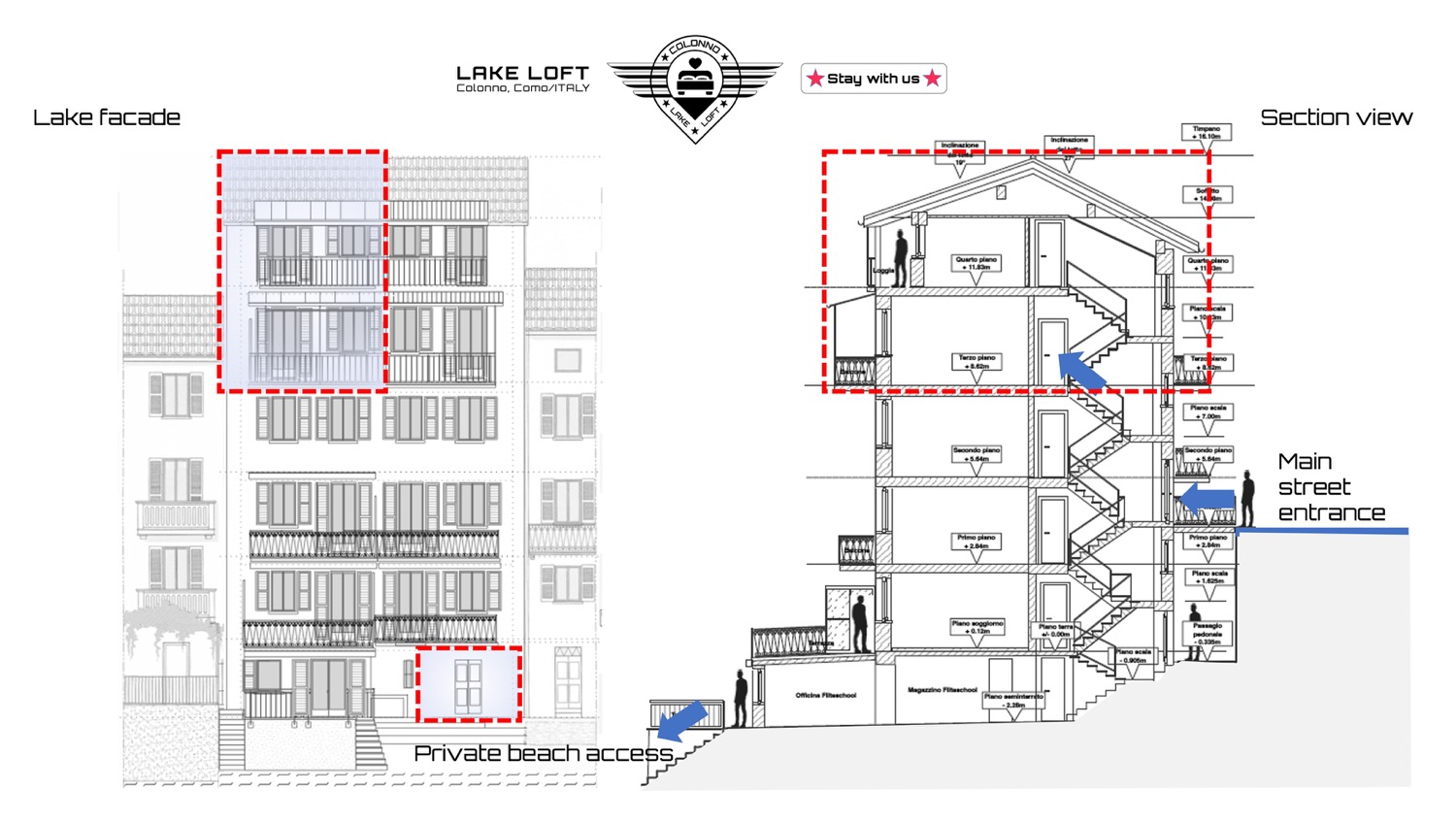 Art illustrations on private beachfront