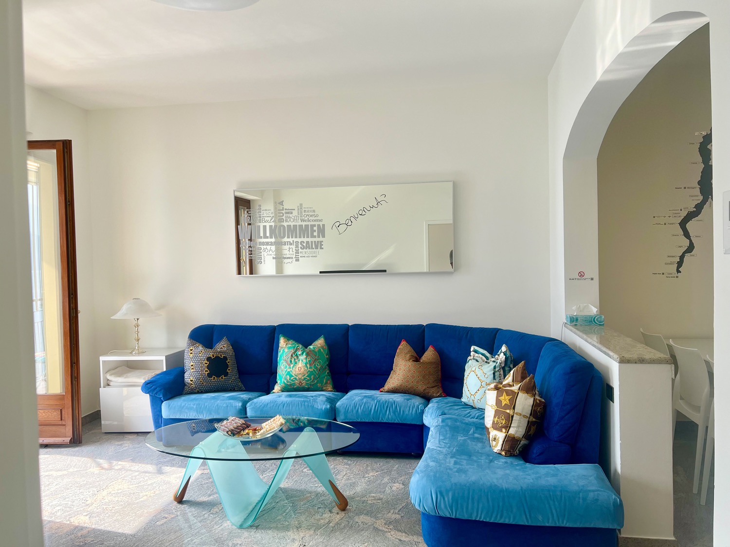 Cozy living room with stylish furniture