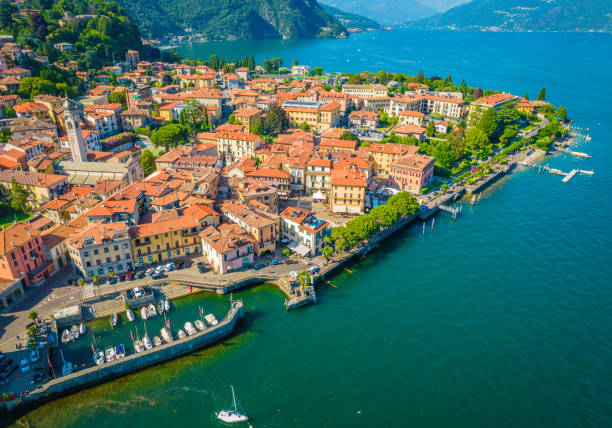 Water body on an island