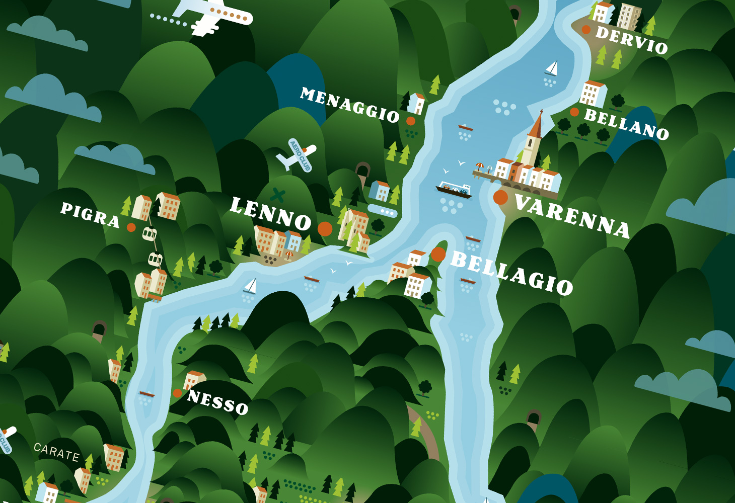 Water body of lake como