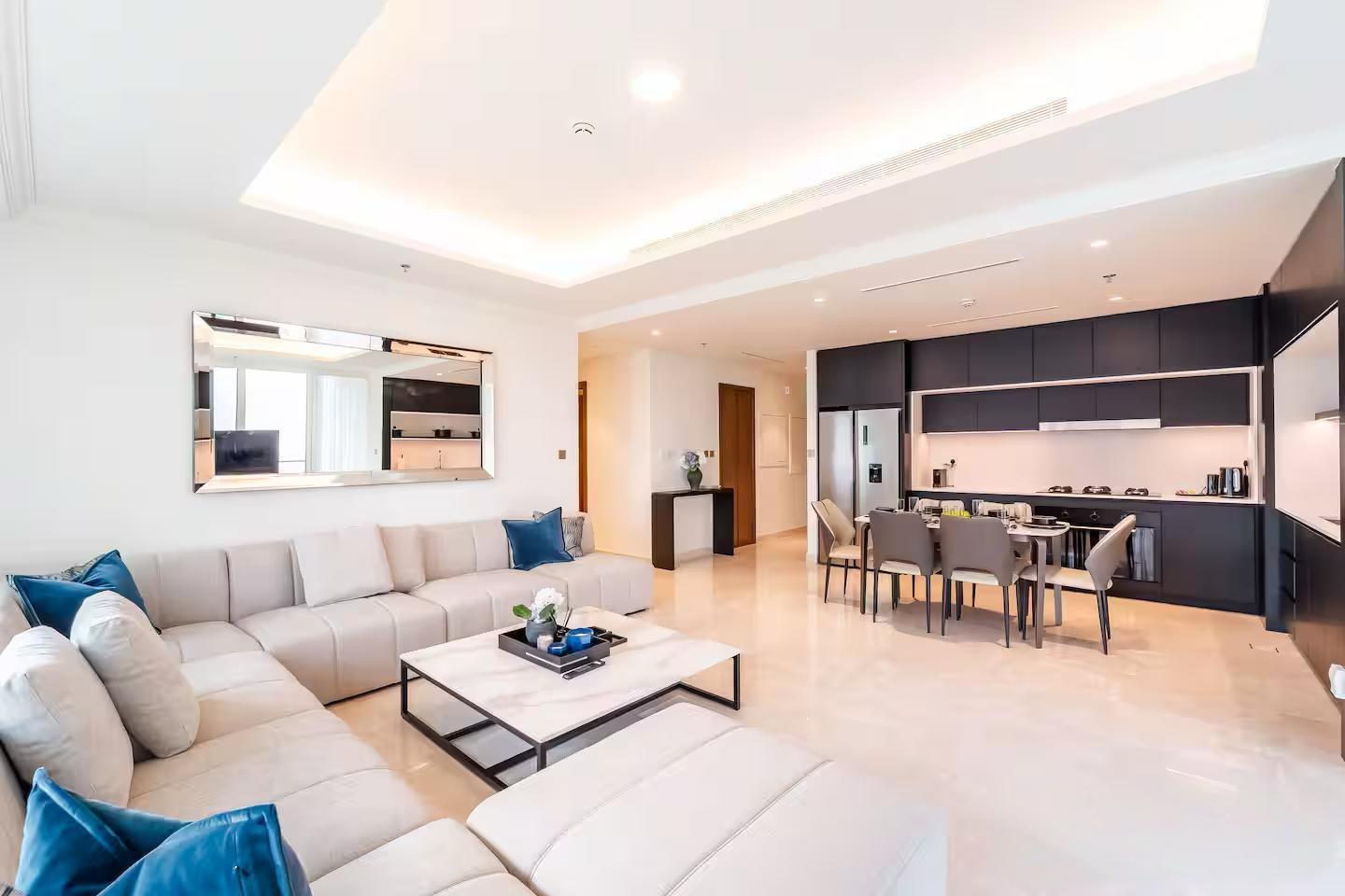 Comfortable room with furniture